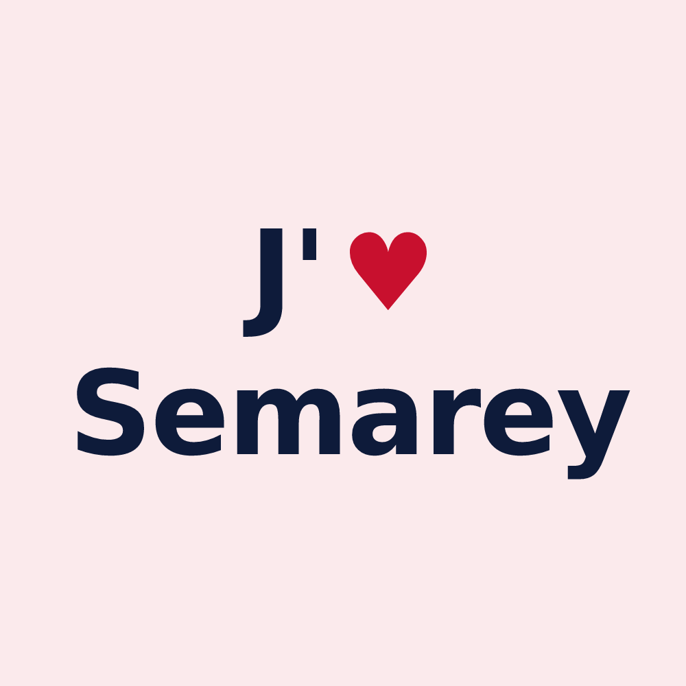 Magnet personnalisé Semarey — design J'aime Semarey