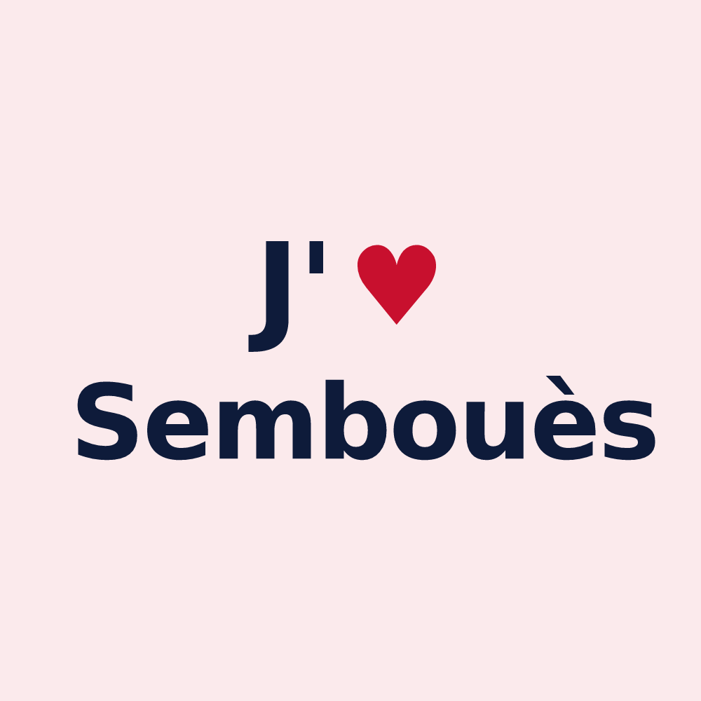Magnet personnalisé Sembouès — design J'aime Sembouès