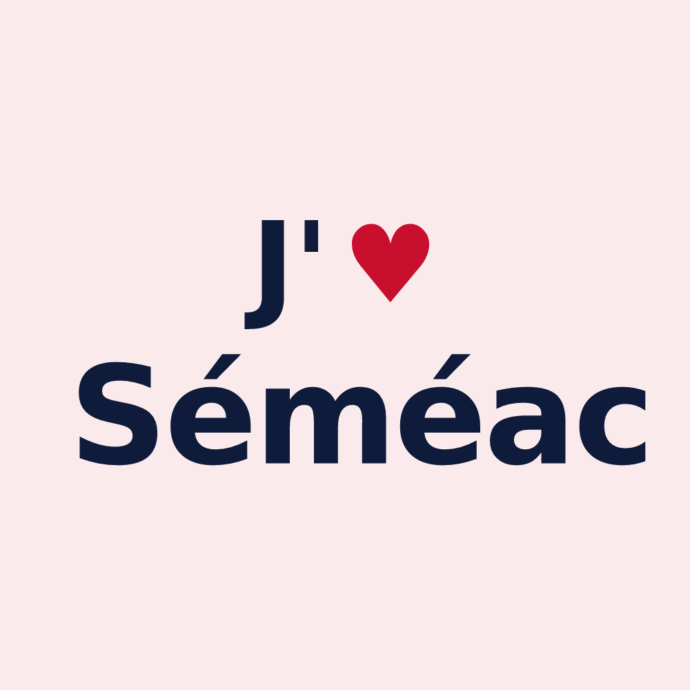 Magnet personnalisé Séméac — design J'aime Séméac