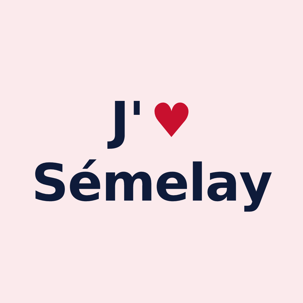 Magnet personnalisé Sémelay — design J'aime Sémelay