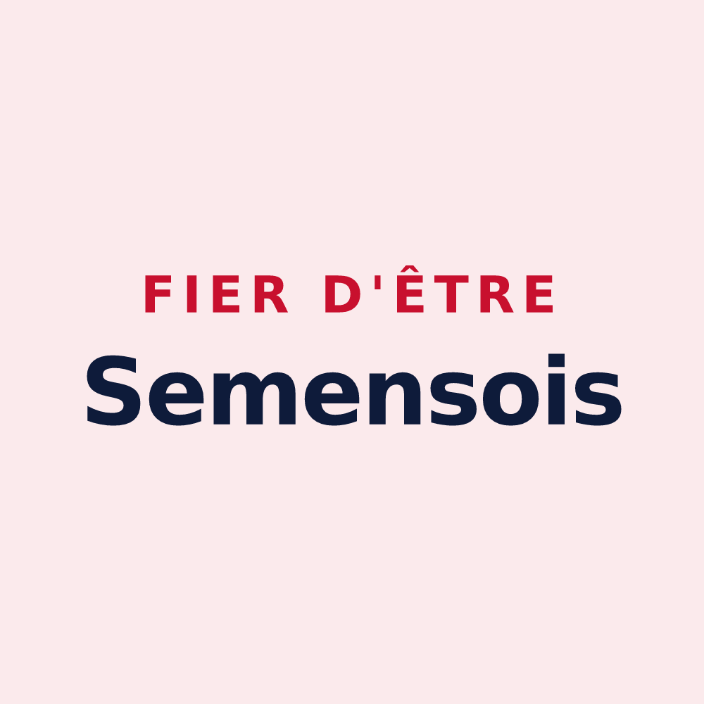 Magnet « Fier d'être Semensois » — design pour Semens