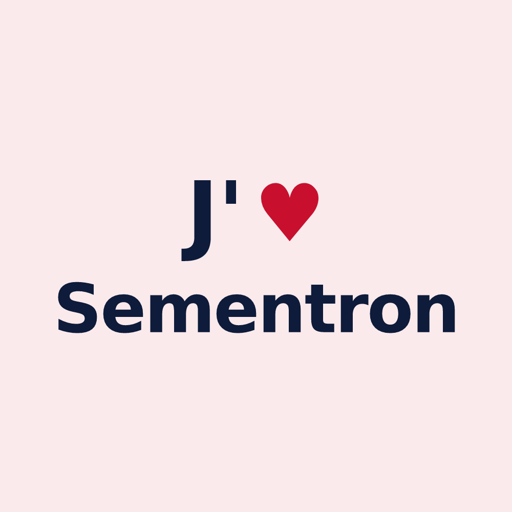 Magnet personnalisé Sementron — design J'aime Sementron