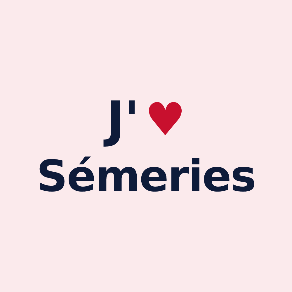 Magnet personnalisé Sémeries — design J'aime Sémeries