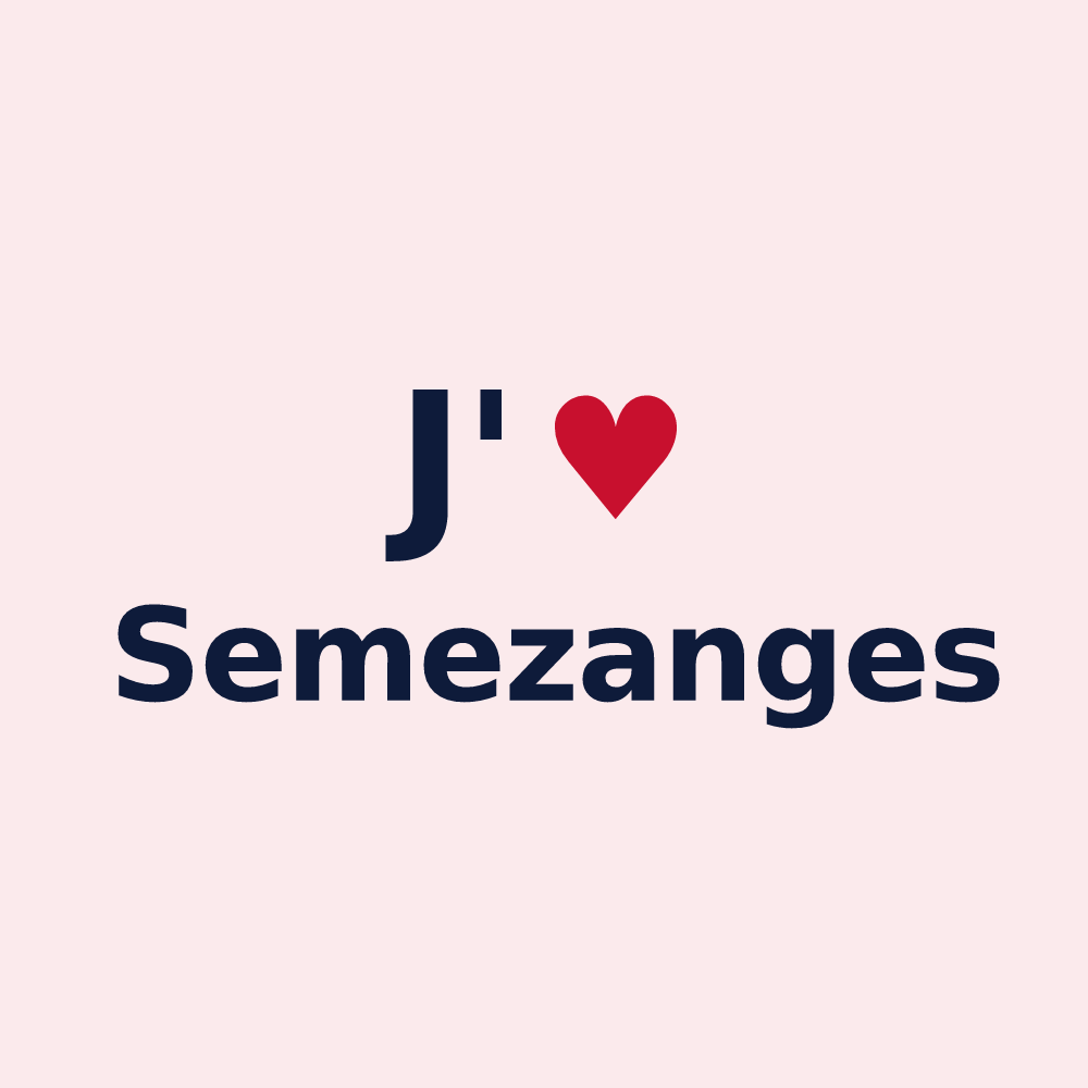 Magnet personnalisé Semezanges — design J'aime Semezanges