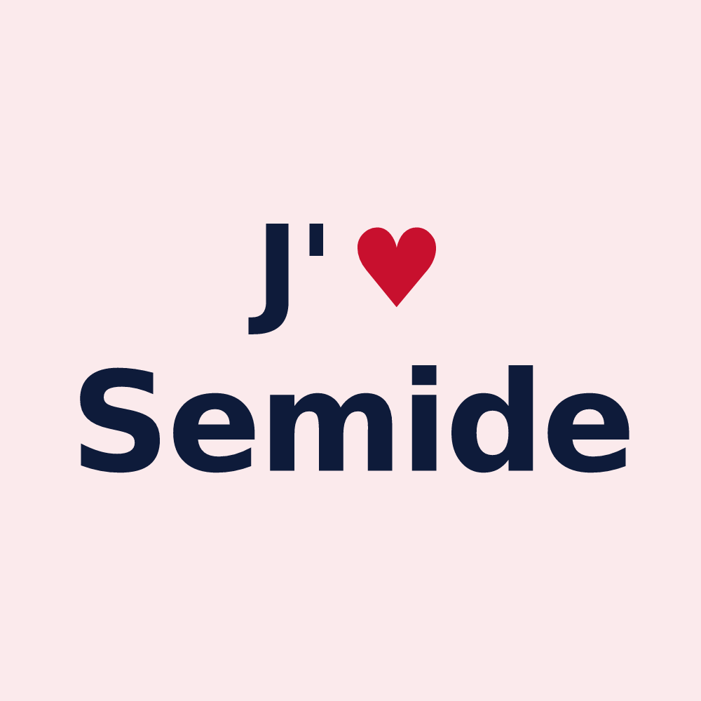 Magnet personnalisé Semide — design J'aime Semide