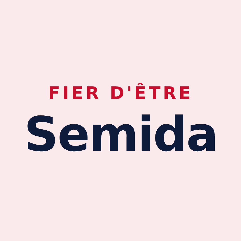 Magnet « Fier d'être Semida » — design pour Semide