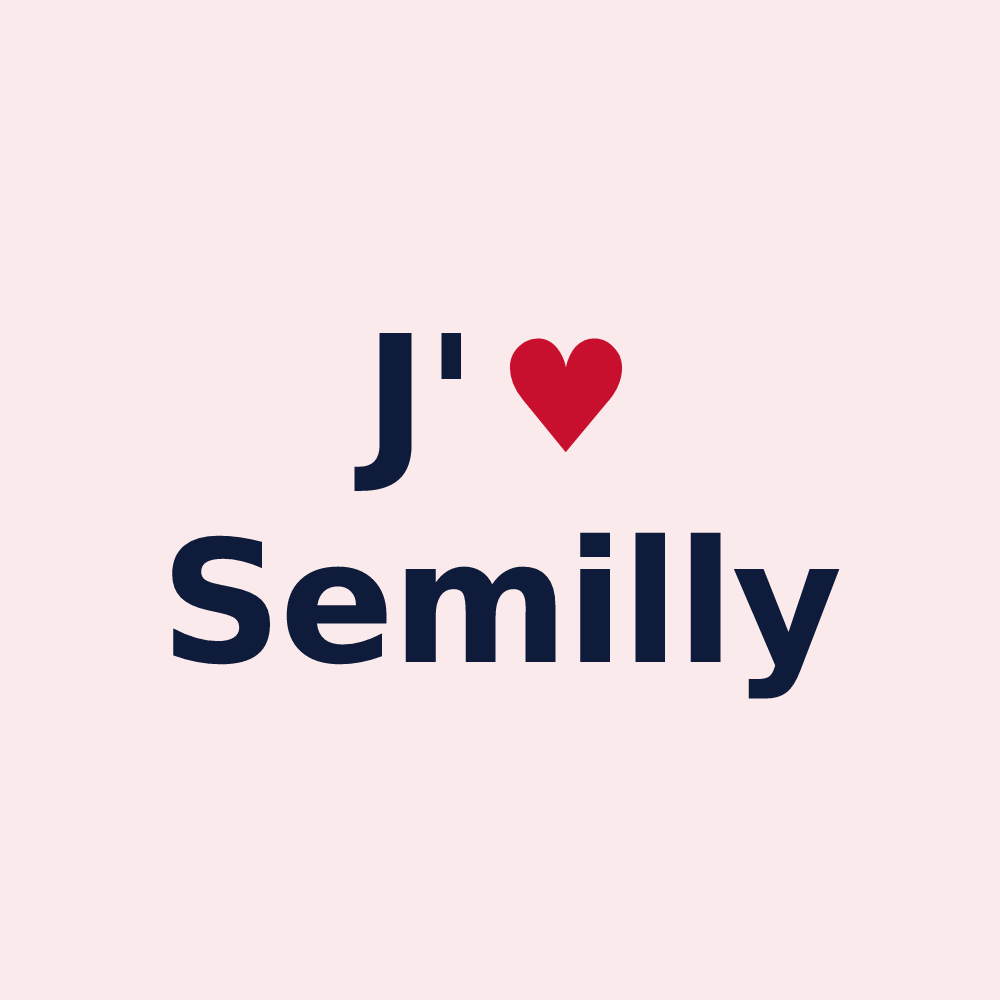 Magnet personnalisé Semilly — design J'aime Semilly