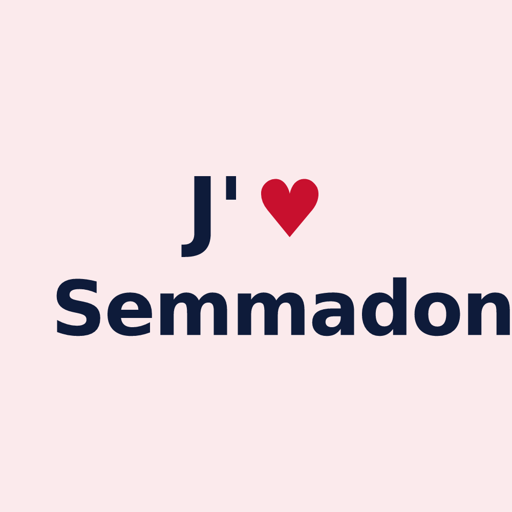 Magnet personnalisé Semmadon — design J'aime Semmadon
