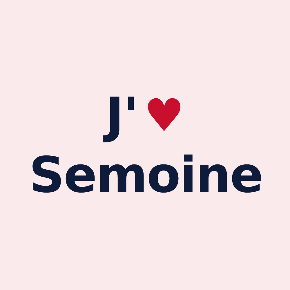 Magnet personnalisé Semoine — design J'aime Semoine