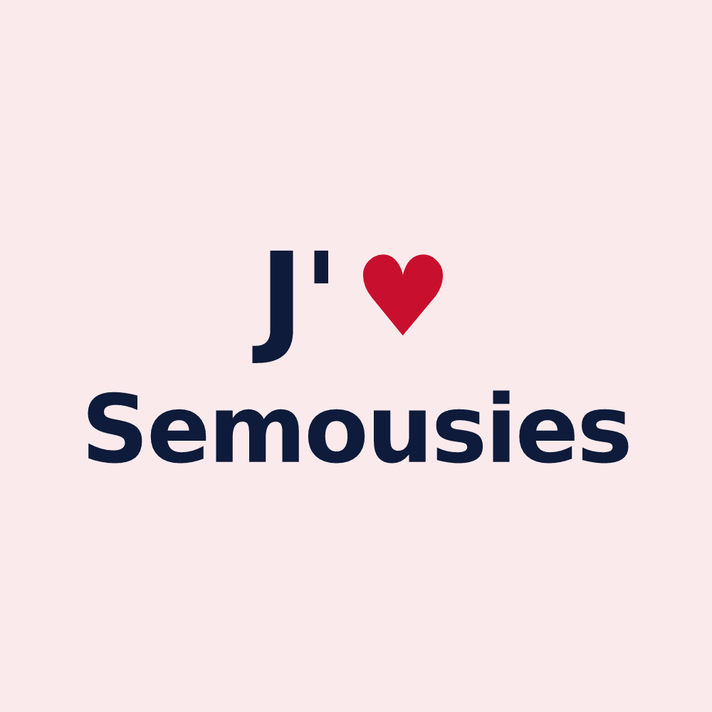 Magnet personnalisé Semousies — design J'aime Semousies