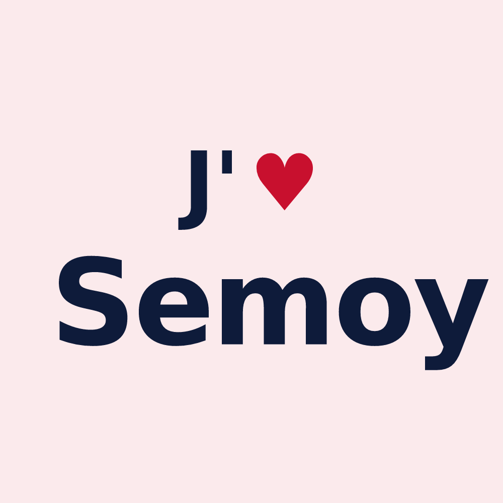 Magnet personnalisé Semoy — design J'aime Semoy