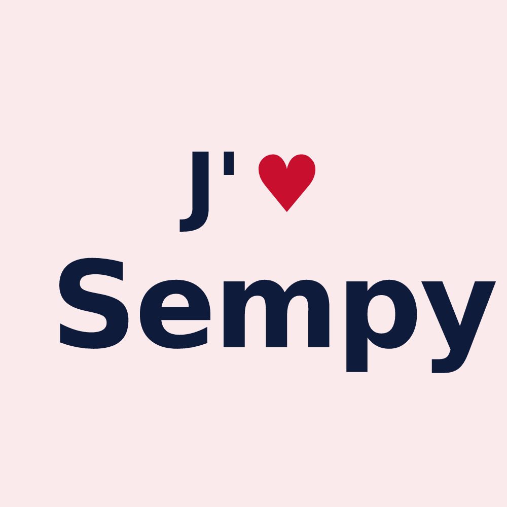 Magnet personnalisé Sempy — design J'aime Sempy