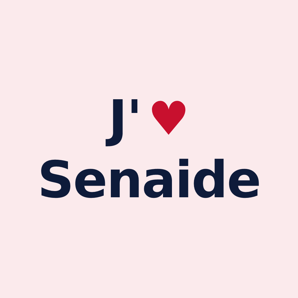Magnet personnalisé Senaide — design J'aime Senaide