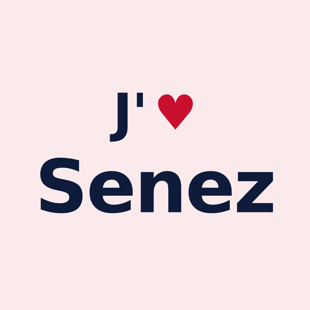 Magnet personnalisé Senez — design J'aime Senez