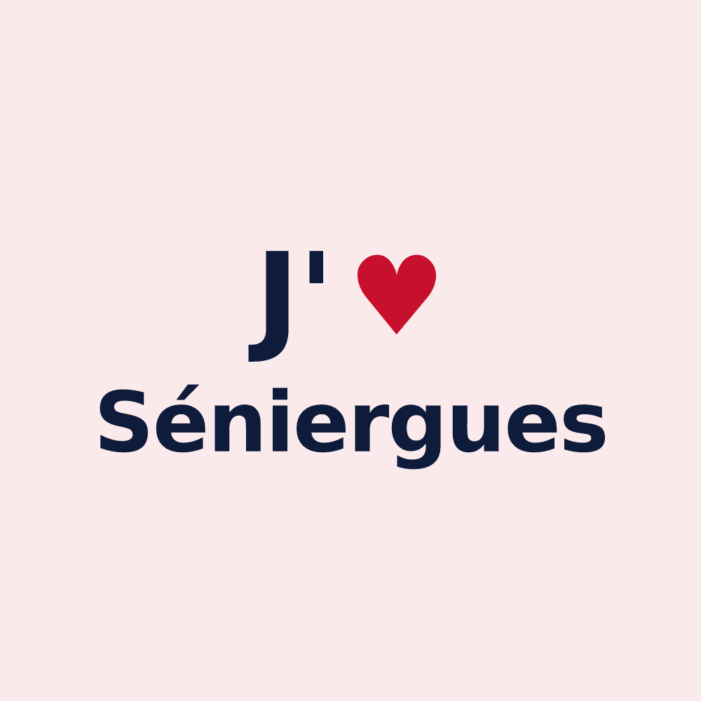 Magnet personnalisé Séniergues — design J'aime Séniergues