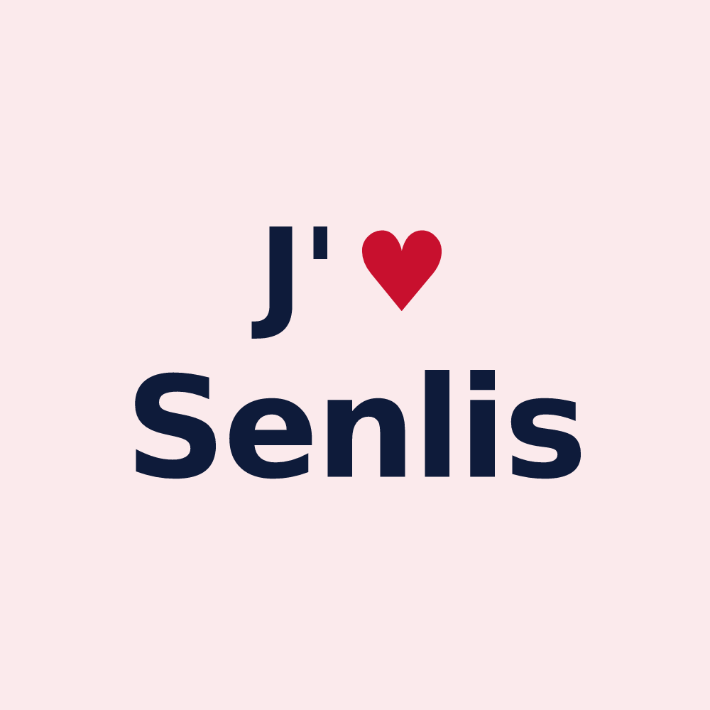 Magnet personnalisé Senlis — design J'aime Senlis