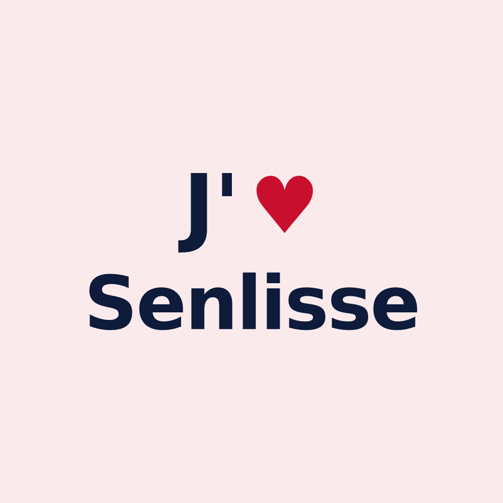 Magnet personnalisé Senlisse — design J'aime Senlisse