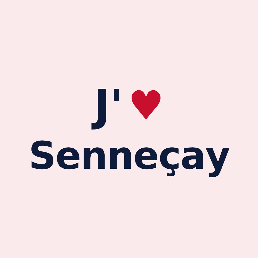 Magnet personnalisé Senneçay — design J'aime Senneçay