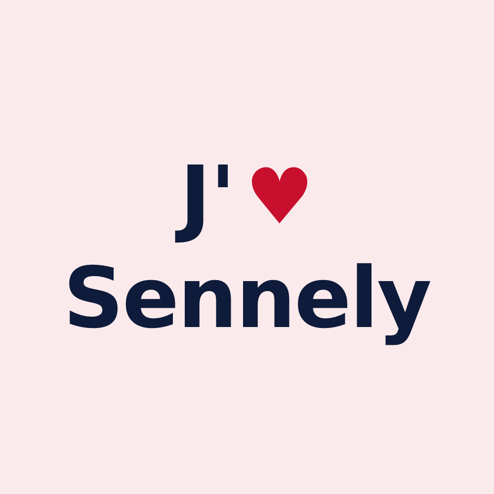 Magnet personnalisé Sennely — design J'aime Sennely