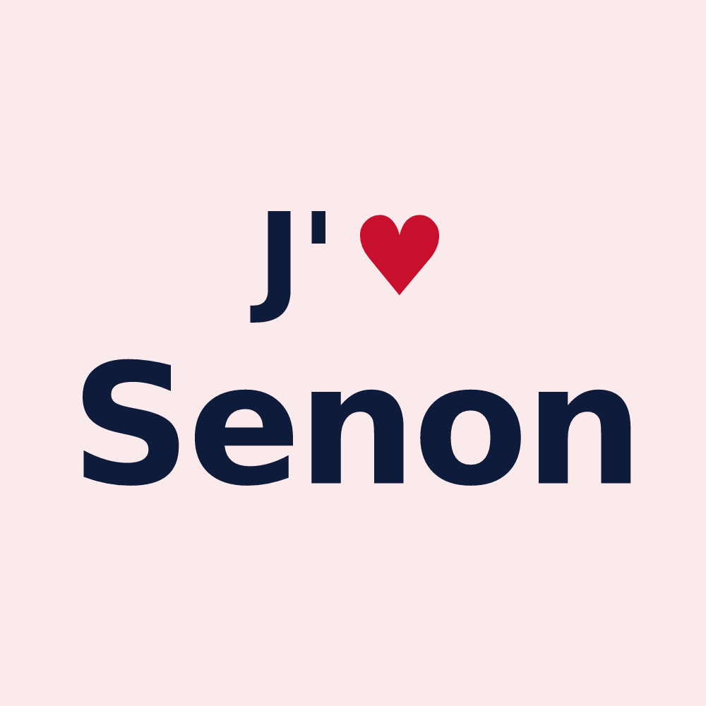 Magnet personnalisé Senon — design J'aime Senon