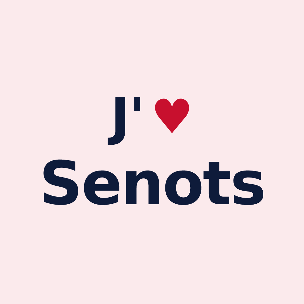 Magnet personnalisé Senots — design J'aime Senots