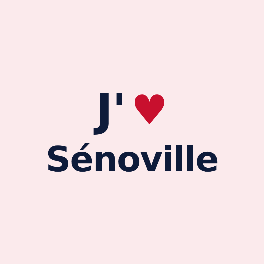 Magnet personnalisé Sénoville — design J'aime Sénoville