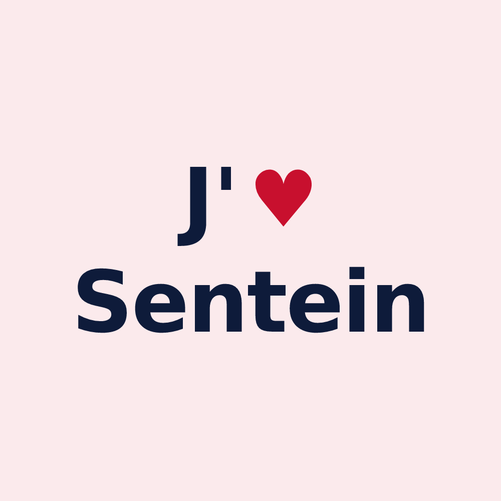 Magnet personnalisé Sentein — design J'aime Sentein