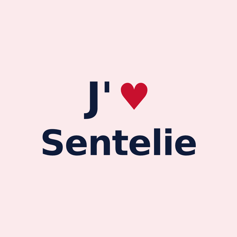 Magnet personnalisé Sentelie — design J'aime Sentelie