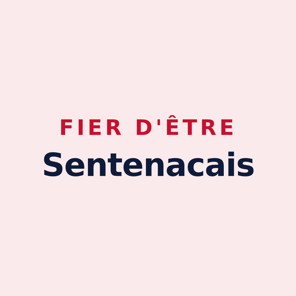 Magnet « Fier d'être Sentenacais » — design pour Sentenac-d'Oust