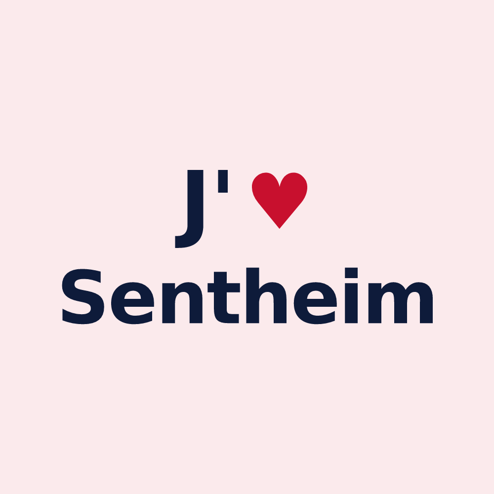 Magnet personnalisé Sentheim — design J'aime Sentheim
