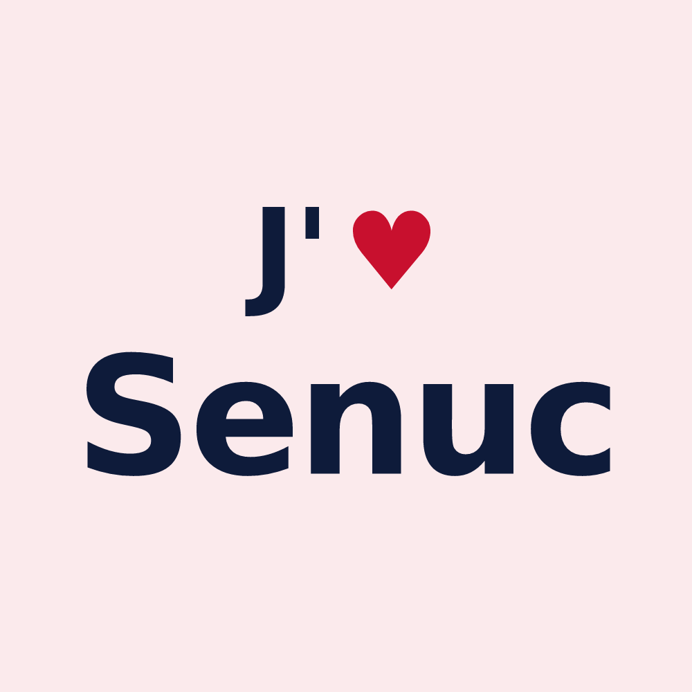 Magnet personnalisé Senuc — design J'aime Senuc