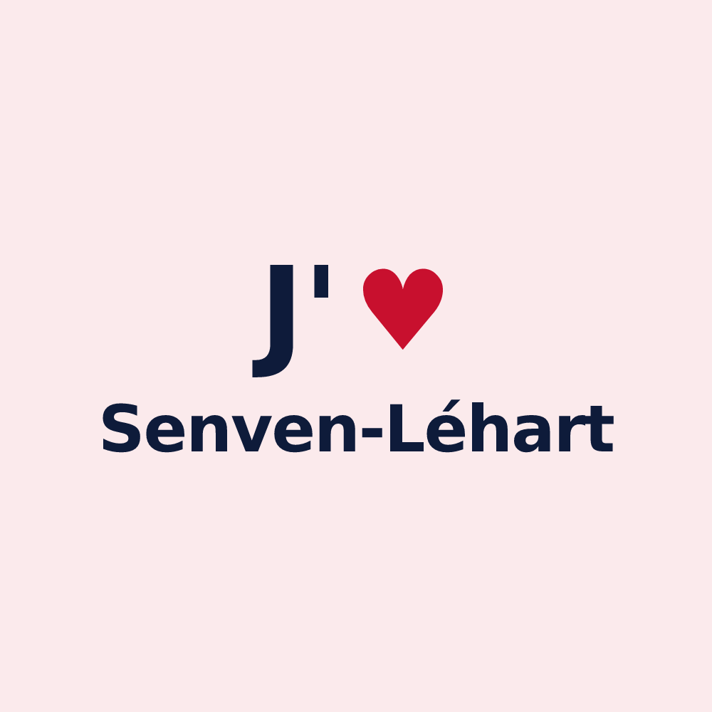Magnet personnalisé Senven-Léhart — design J'aime Senven-Léhart