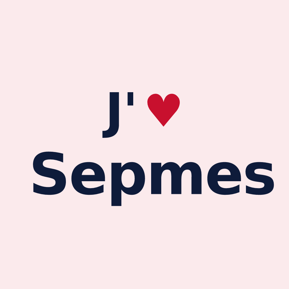 Magnet personnalisé Sepmes — design J'aime Sepmes
