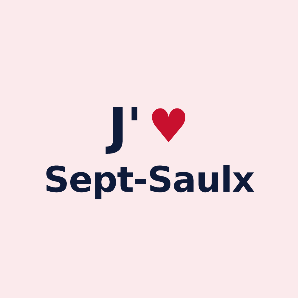 Magnet personnalisé Sept-Saulx — design J'aime Sept-Saulx