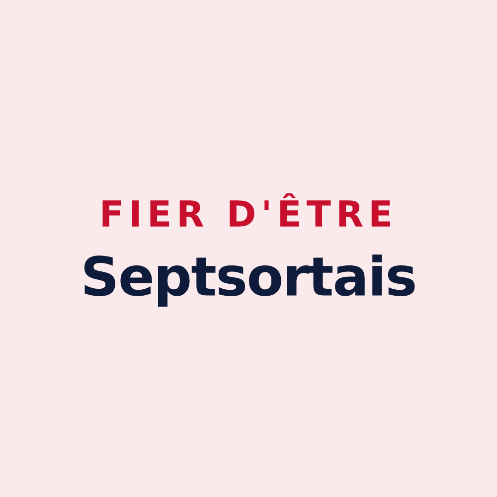 Magnet « Fier d'être Septsortais » — design pour Sept-Sorts