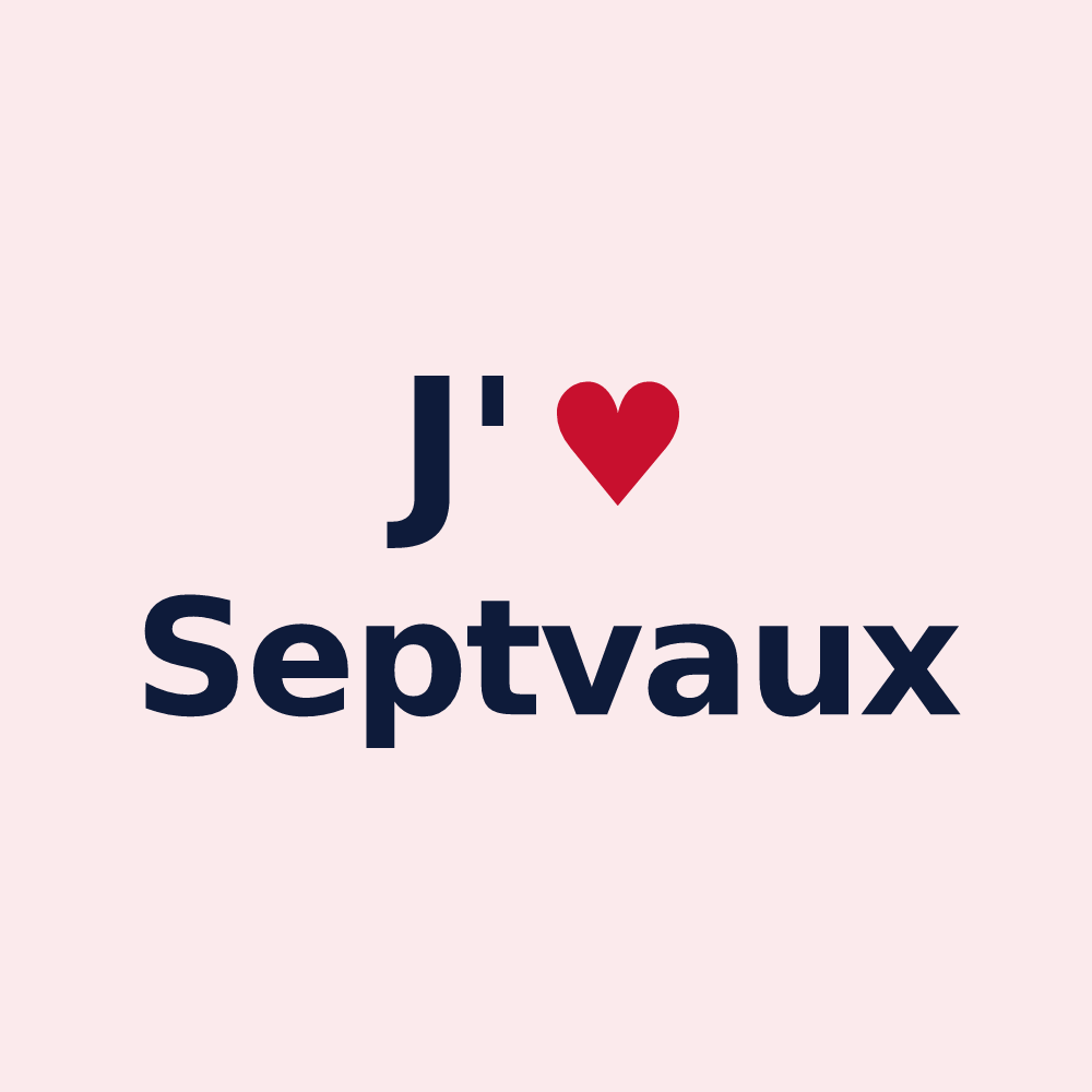 Magnet personnalisé Septvaux — design J'aime Septvaux