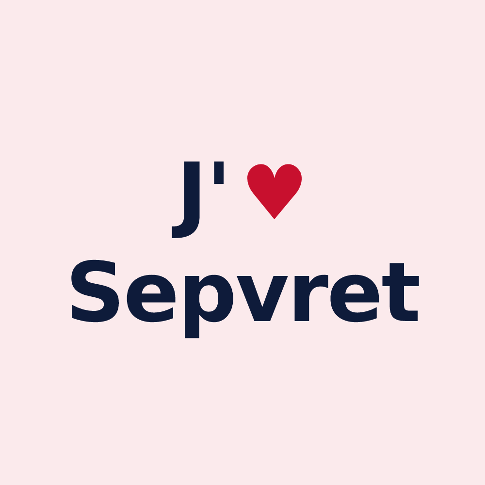 Magnet personnalisé Sepvret — design J'aime Sepvret