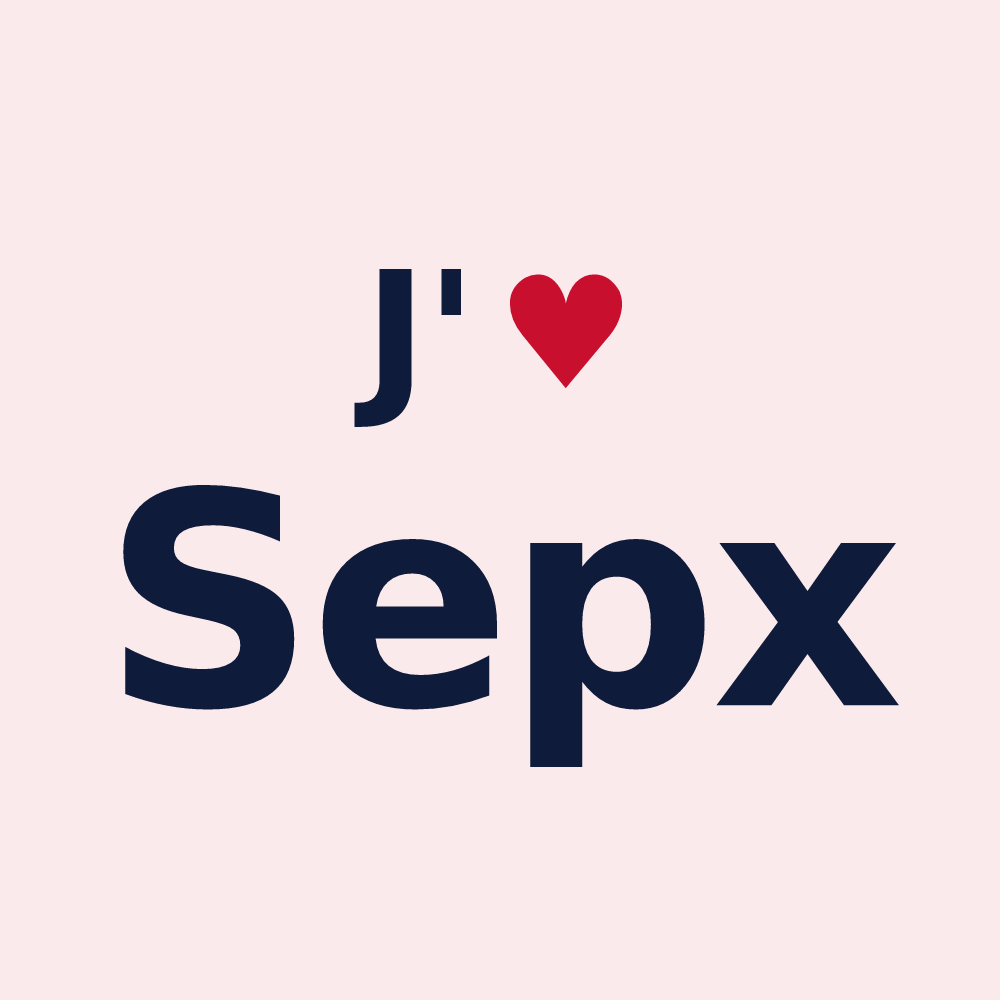 Magnet personnalisé Sepx — design J'aime Sepx