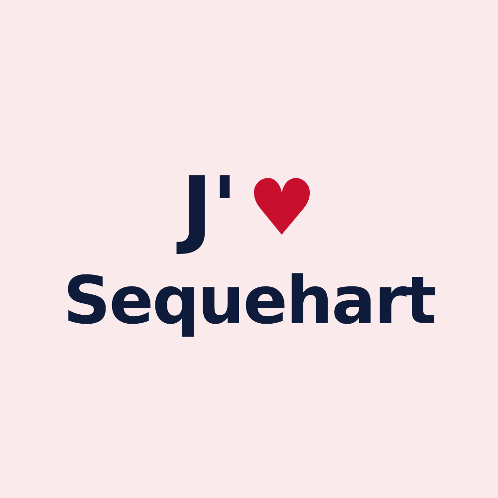 Magnet personnalisé Sequehart — design J'aime Sequehart