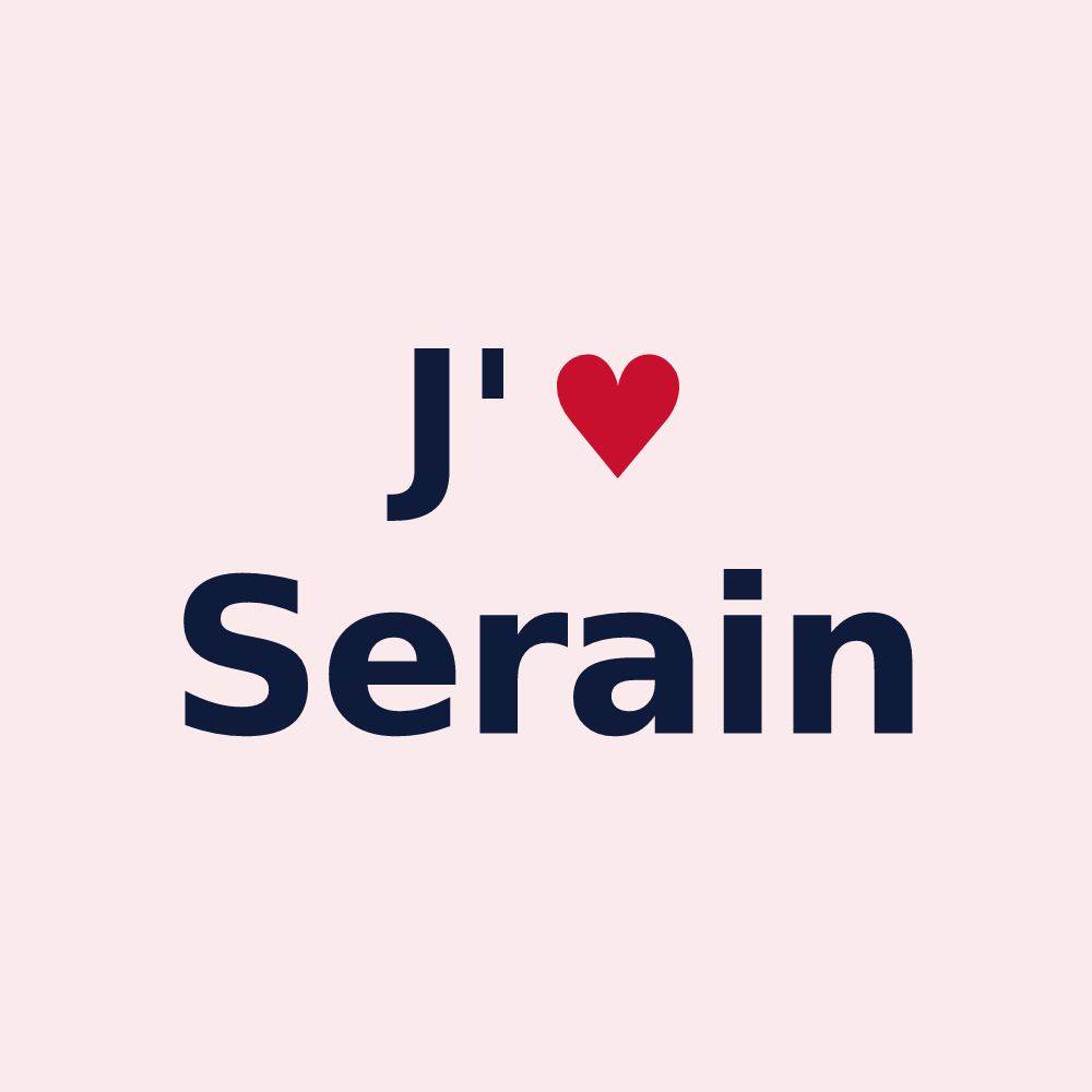 Magnet personnalisé Serain — design J'aime Serain