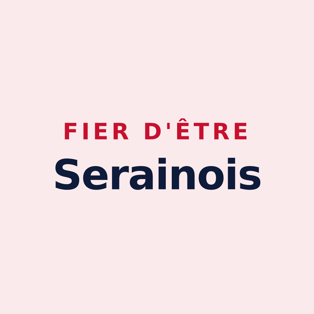 Magnet « Fier d'être Serainois » — design pour Serain