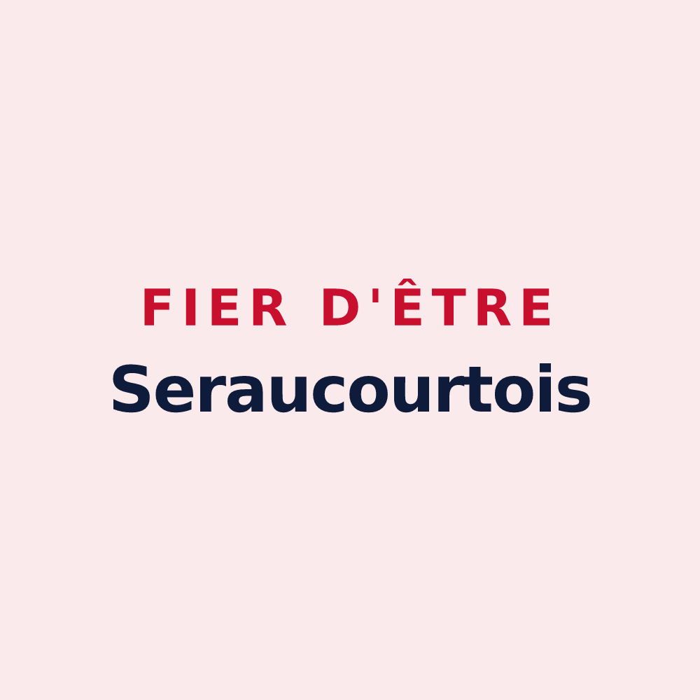Magnet « Fier d'être Seraucourtois » — design pour Seraucourt-le-Grand