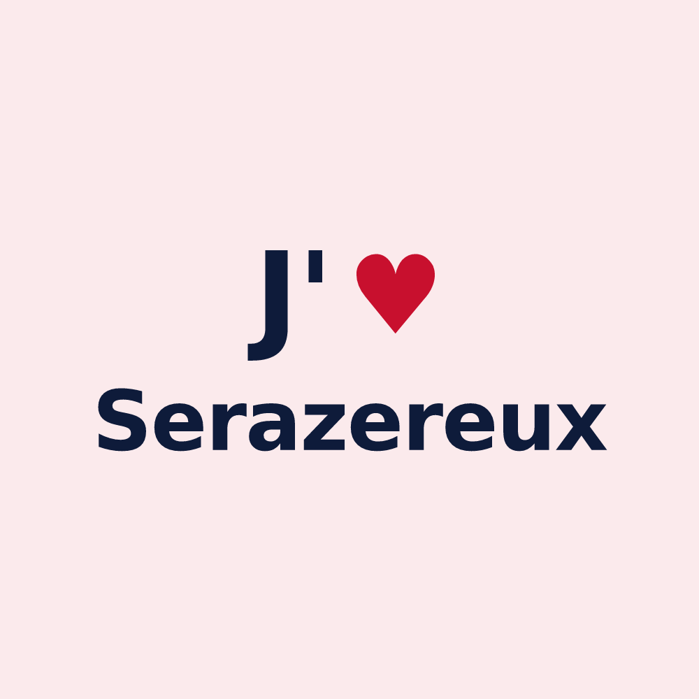 Magnet personnalisé Serazereux — design J'aime Serazereux