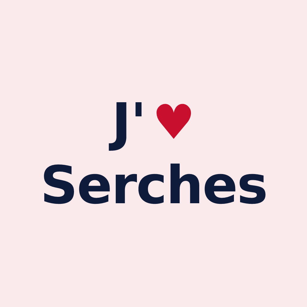 Magnet personnalisé Serches — design J'aime Serches