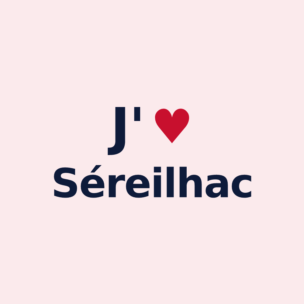 Magnet personnalisé Séreilhac — design J'aime Séreilhac