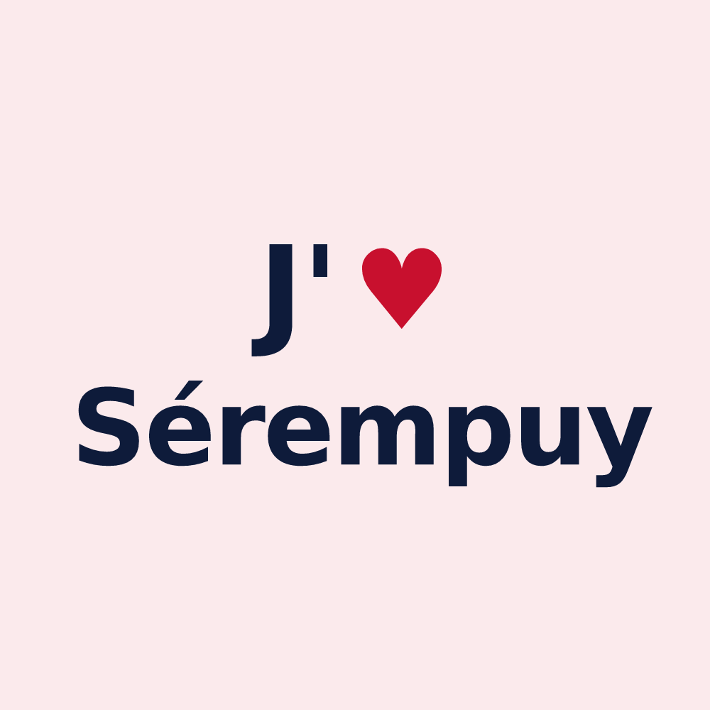 Magnet personnalisé Sérempuy — design J'aime Sérempuy