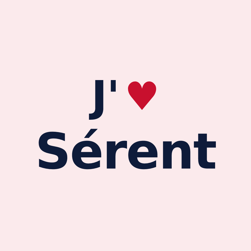 Magnet personnalisé Sérent — design J'aime Sérent