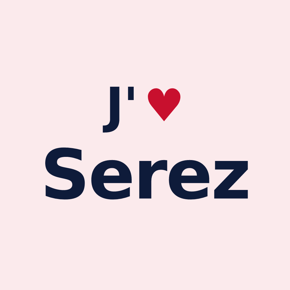 Magnet personnalisé Serez — design J'aime Serez