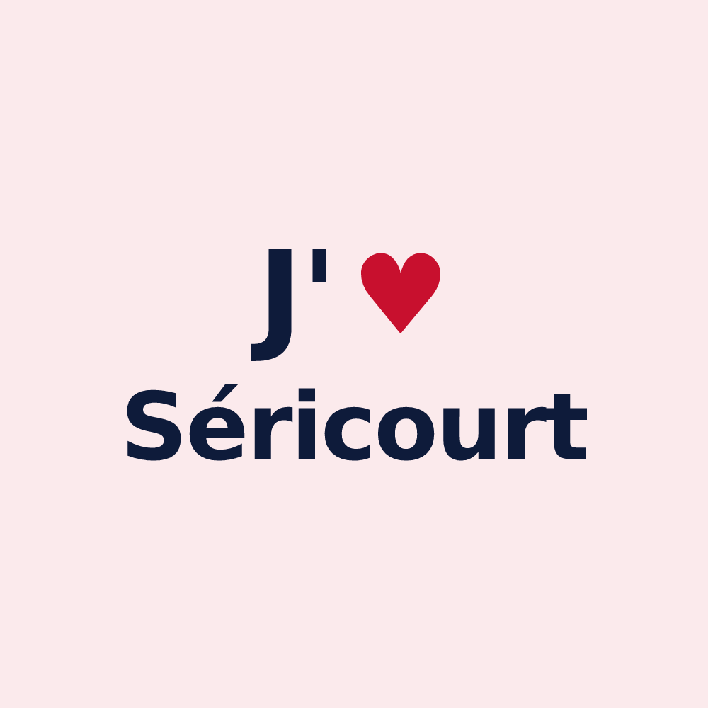 Magnet personnalisé Séricourt — design J'aime Séricourt