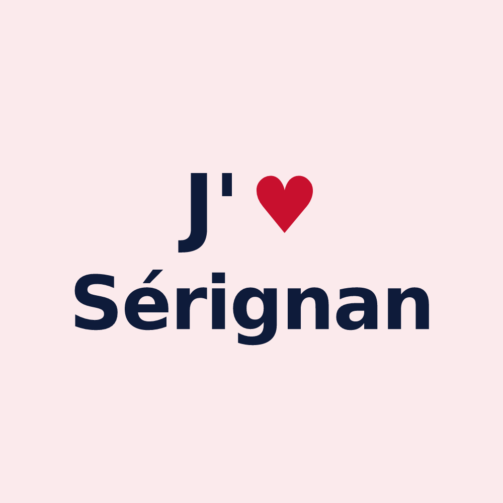Magnet personnalisé Sérignan — design J'aime Sérignan